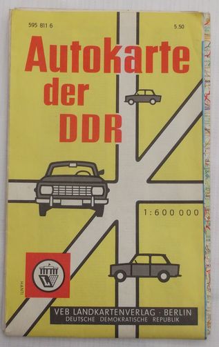 Map Gas stations of the GDR 1972, used